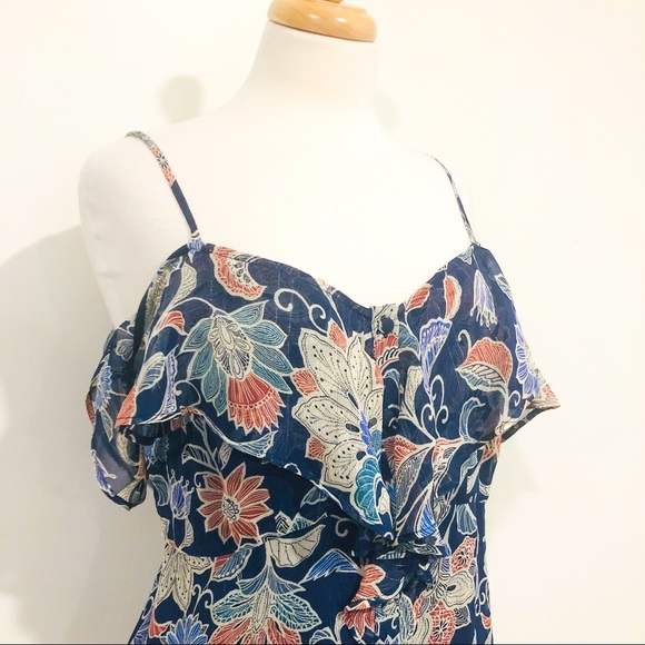 Maeve Mariposa Open-Shoulder Ruffled Floral Top Size 8 NWT - Picture 7 of 16